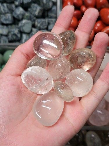 Tumbled Clear Quartz thường (gr) Viên đá Thạch Anh Trắng