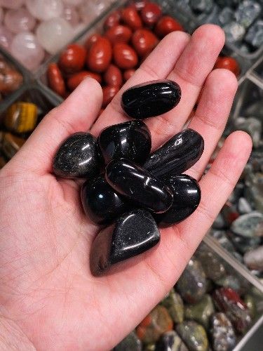 Tumbled Obsidian (gr) Viên Đá Thủy Tinh Núi Lửa