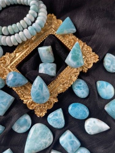 Larimar Pendant (gr) Mặt dây đá Larimar