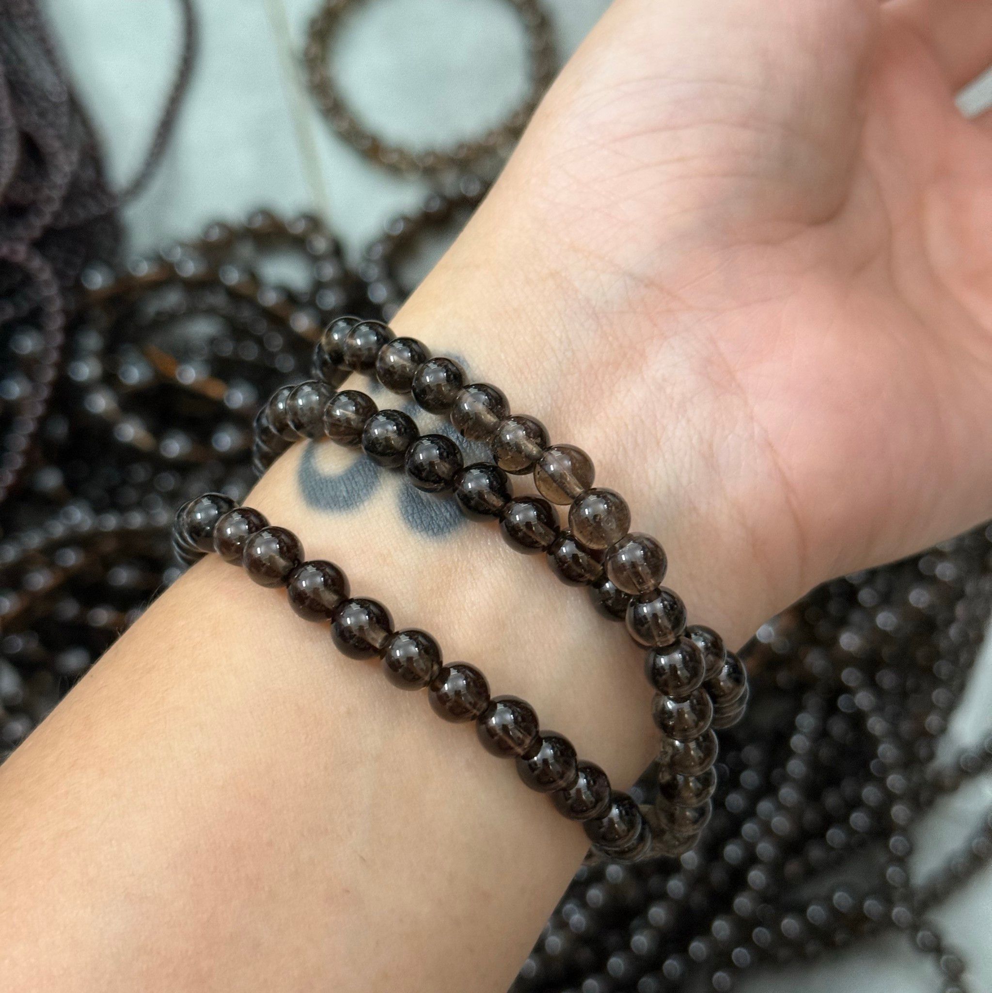Vòng tay đá Smoky Quartz (Đá Thạch Anh Khói)