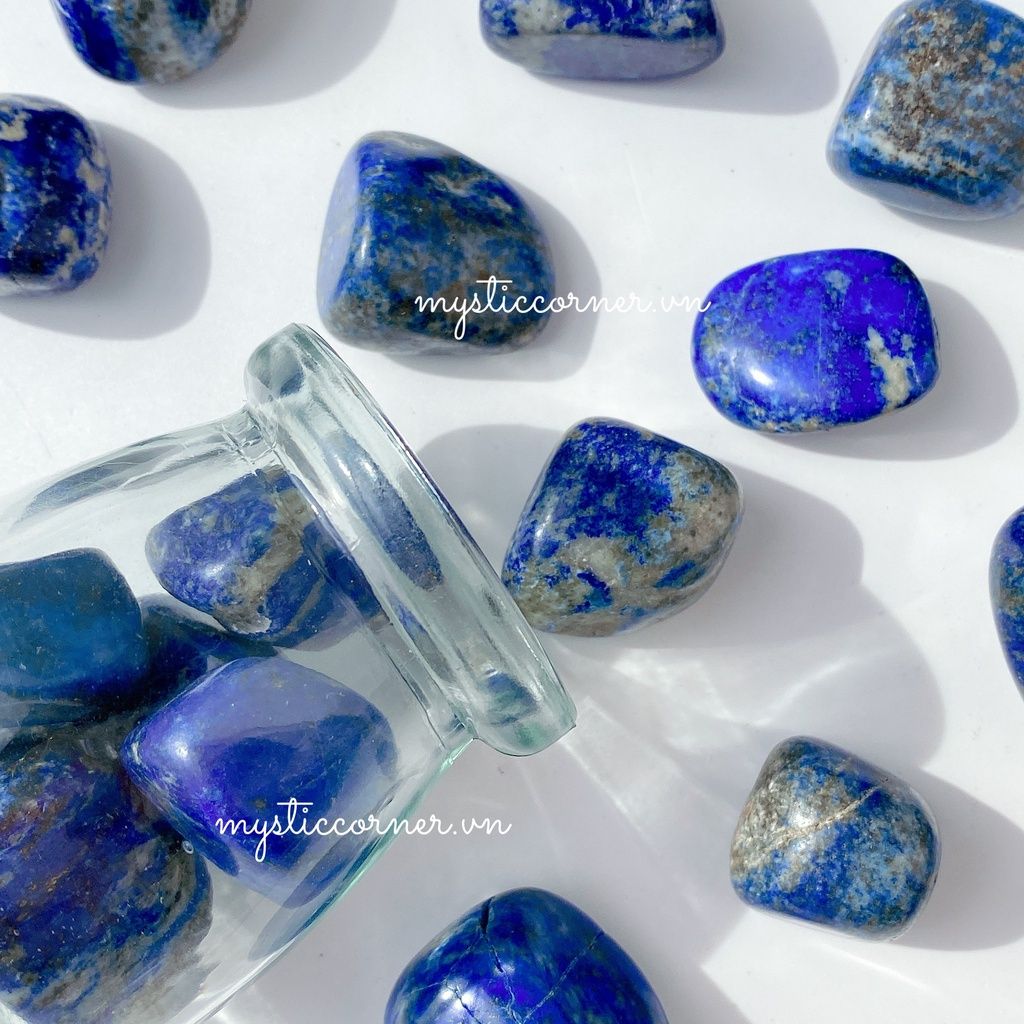 Viên đá thanh tẩy Lapis Lazuli (Ngọc Lưu Ly) loại đẹp dùng trong Tarot, Reiki, thiền định, phong thủy