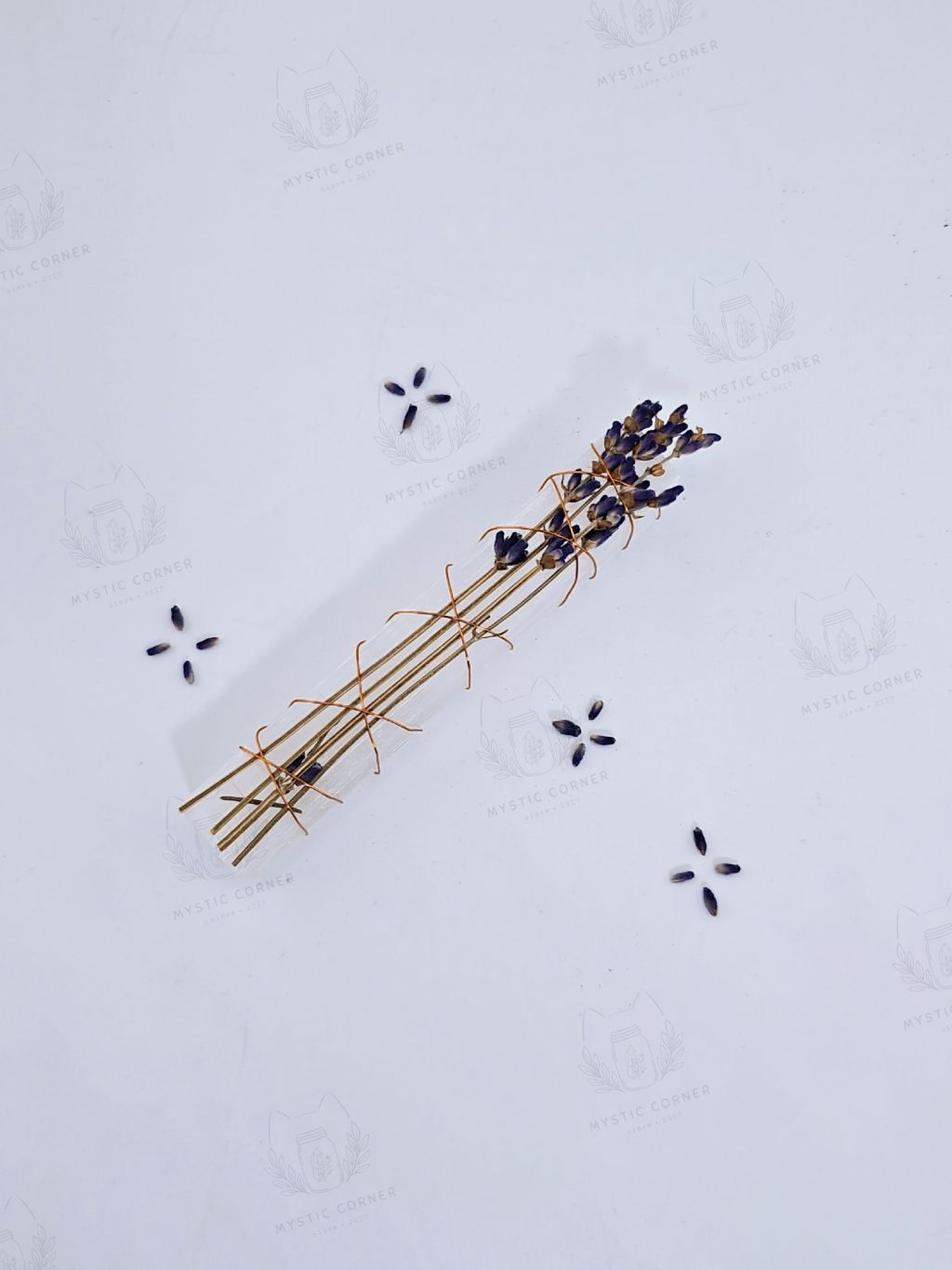 Selenite mix Lavender - thanh Selenite mix Thảo Mộc thanh tẩy, hỗ trợ giải phóng năng lượng, đá thạch anh, đá phong thủy