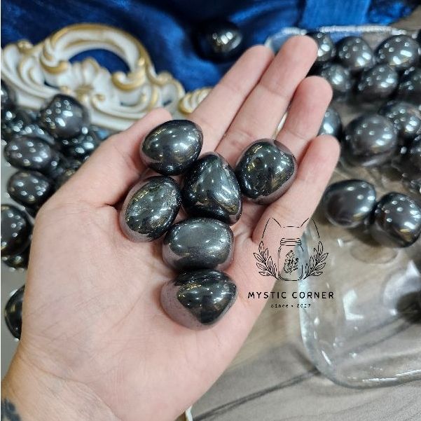 Tumbled Hematite, đá thanh tẩy, bảo vệ bản thân và tâm trí, đá thạch anh, phong thủy