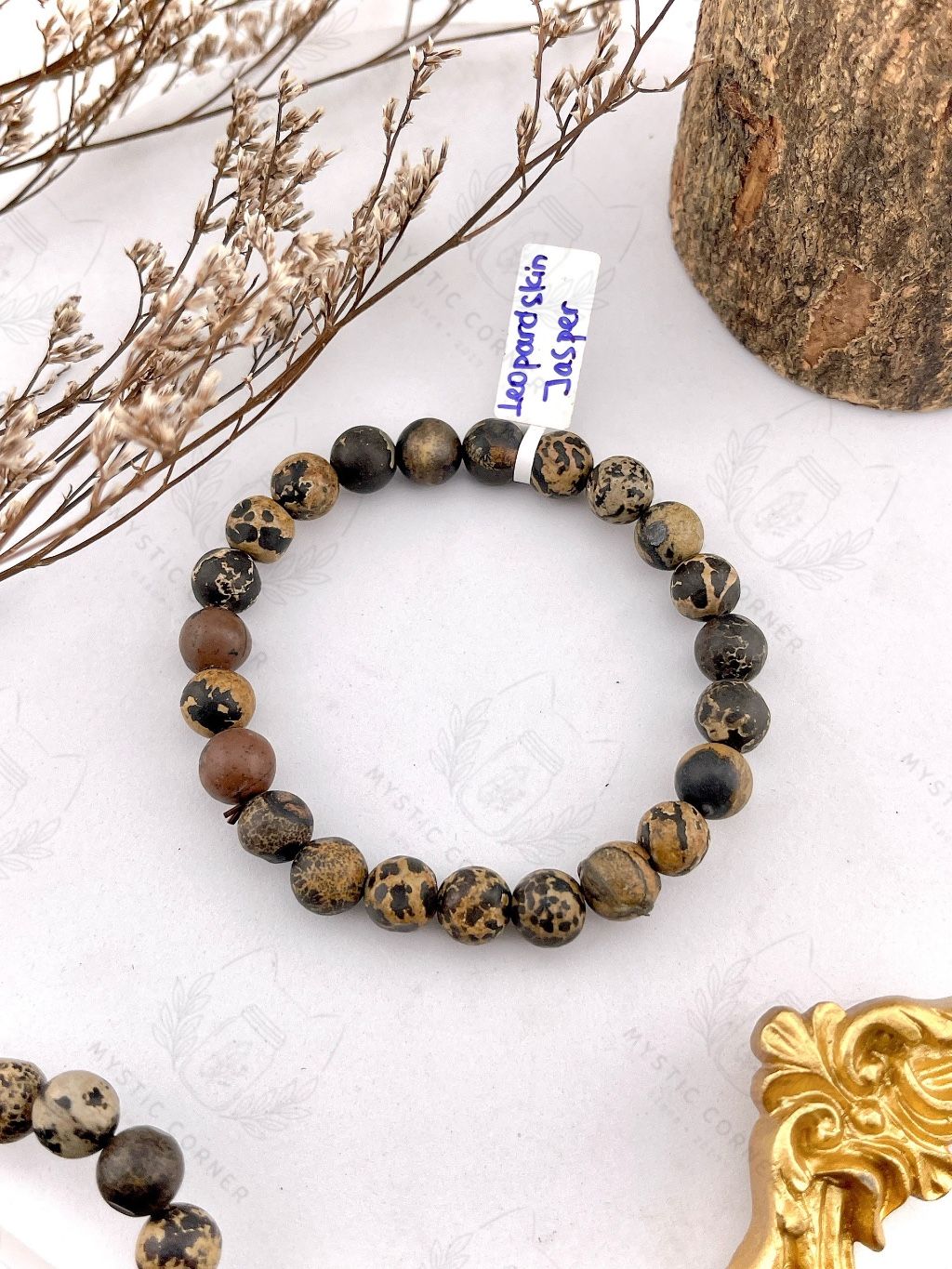 Vòng tay đá phong thuỷ Leopard Skin Jasper hỗ trợ tốt về cả mặt thể chất và tinh thần