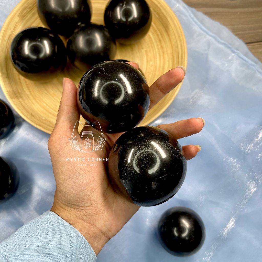 Cầu đá phong thuỷ Black Tourmaline, ngăn chặn năng lượng tiêu cực.