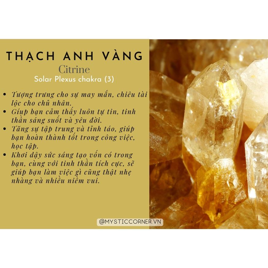 Trụ đá thạch anh Vàng (Citrine) may mắn, trụ đá thanh tẩy trong Tarot, Reiki, thiền định, phong thủy