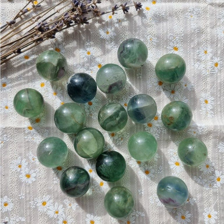 Cầu đá Fluorite mini, đá thanh tẩy bài Tarot, đá phong thủy, Reiki, thiền định