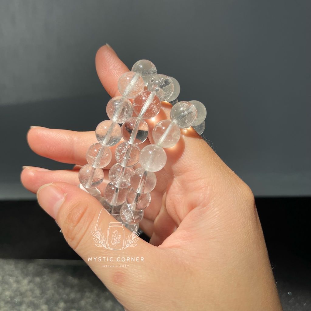 Vòng tay đá phong thuỷ Thạch Anh Trắng (Clear Quartz)