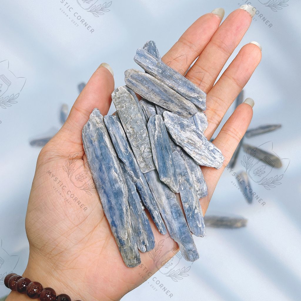 Thanh tinh thể Kyanite thô, đá thanh tẩy bài Tarot, đá phong thủy, thạch anh