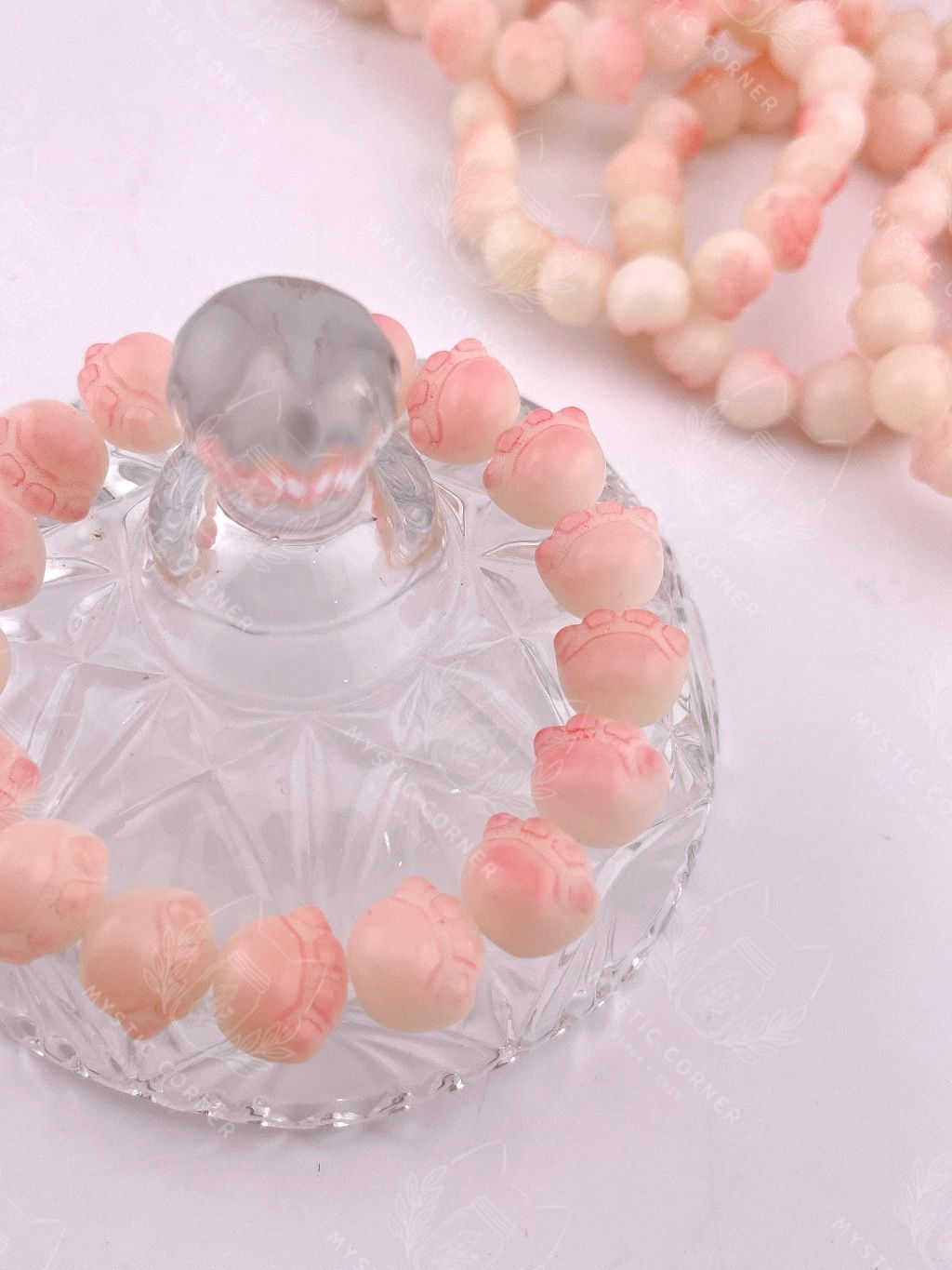 Vòng tay phong thuỷ hạt bồ đề charm chân Mèo hồng dễ thương