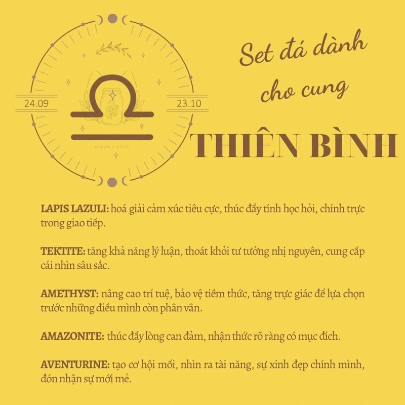 Set đá may mắn cho cung Thiên Bình, đá thạch anh, đá thanh tẩy bài Tarot, đá phong thuỷ