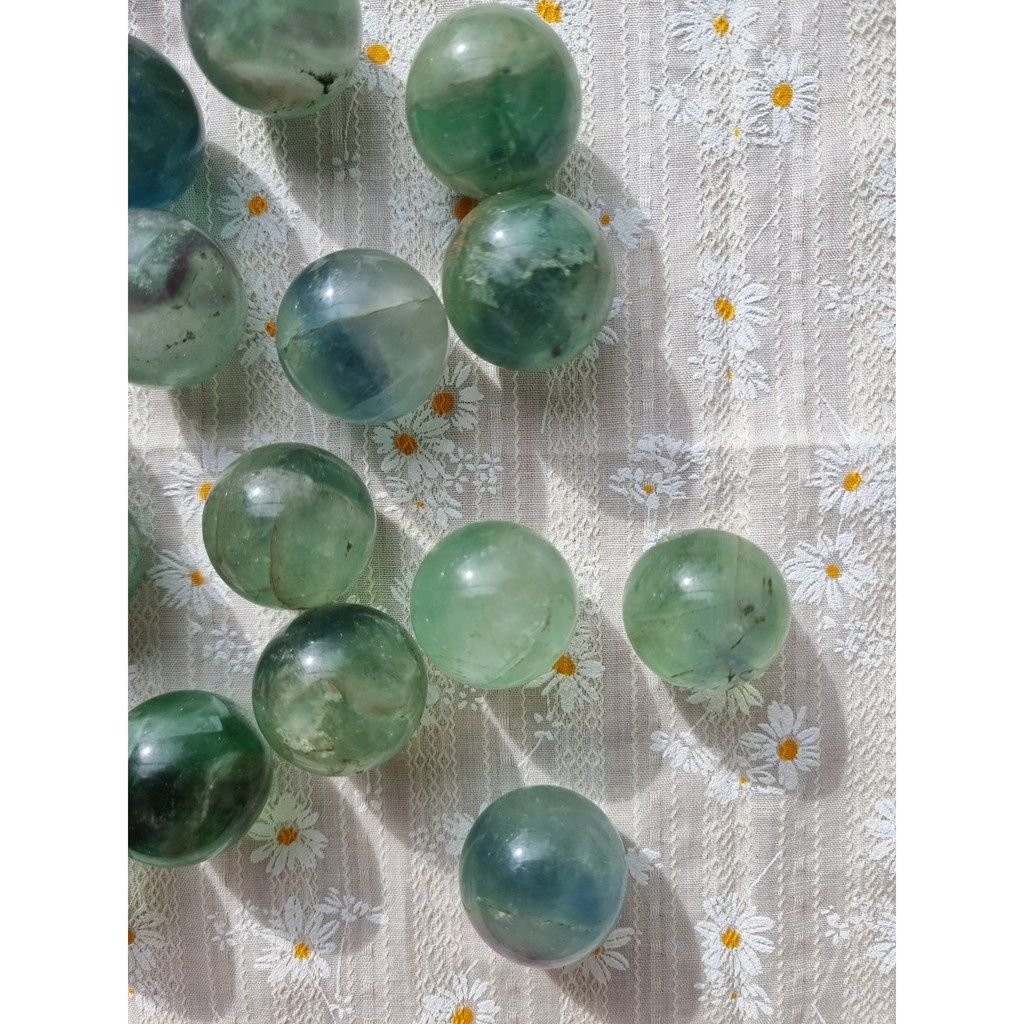 Cầu đá Fluorite mini, đá thanh tẩy bài Tarot, đá phong thủy, Reiki, thiền định