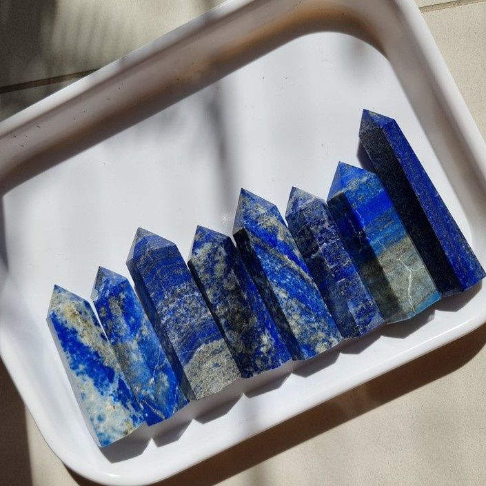 Trụ đá Lapis Lazuli (Ngọc Lưu Ly) dùng thanh tẩy Tarot, Reiki, thiền định, phong thủy