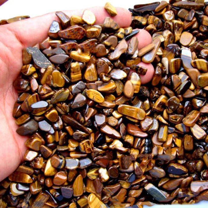 Vụn đá thanh tẩy Mắt Hổ (Tiger's Eye) tự nhiên dùng trong thanh tẩy bài Tarot, thiền định, Reiki, phong thủy