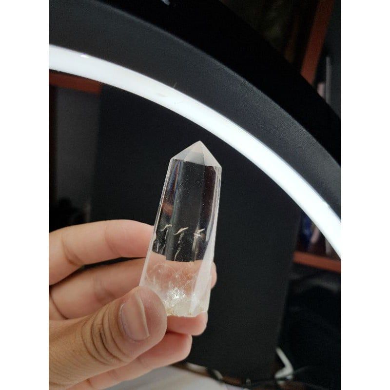 Trụ đá thạch anh Trắng (Clear Quartz) làm Grid, thanh tẩy trong Tarot, Reiki, thiền định, phong thủy