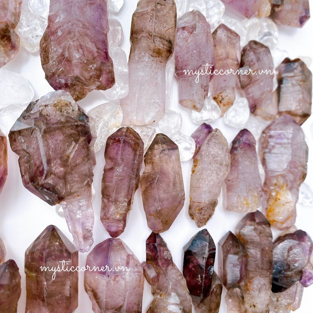 Nấm thạch anh tím Zambia (Amethyst Scepter in Zambia), đá sưu tầm, đá thanh tẩy Tarot, Reiki