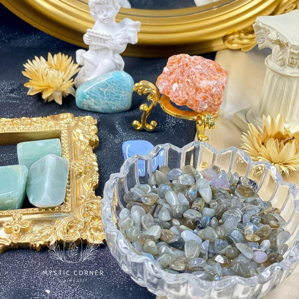 Set đá may mắn cho Bạch Dương, đá thạch anh, đá thanh tẩy bài Tarot, đá phong thuỷ