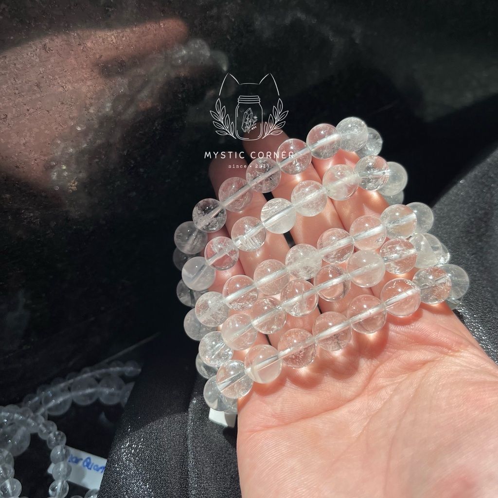 Vòng tay đá phong thuỷ Thạch Anh Trắng (Clear Quartz)