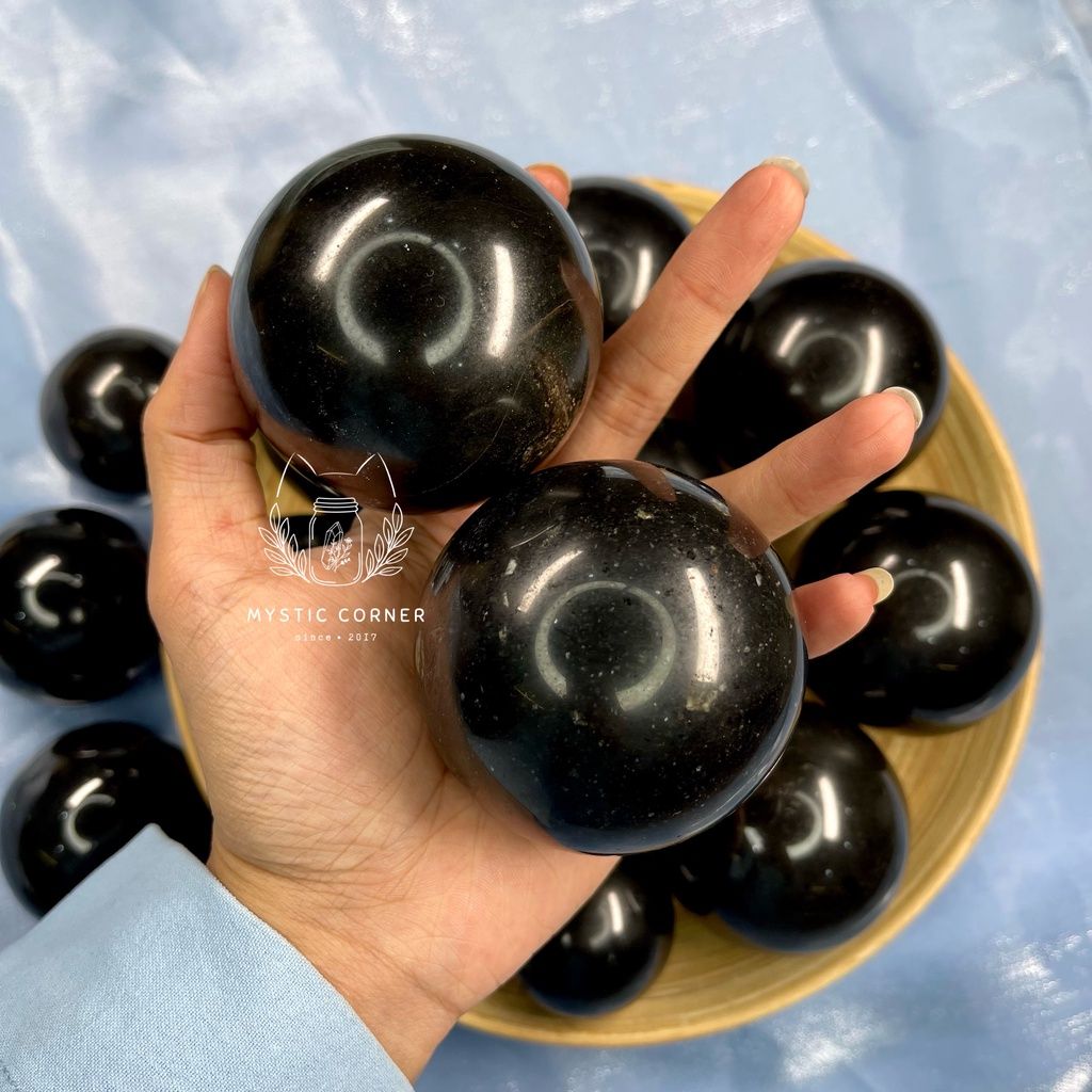 Cầu đá phong thuỷ Black Tourmaline, ngăn chặn năng lượng tiêu cực.