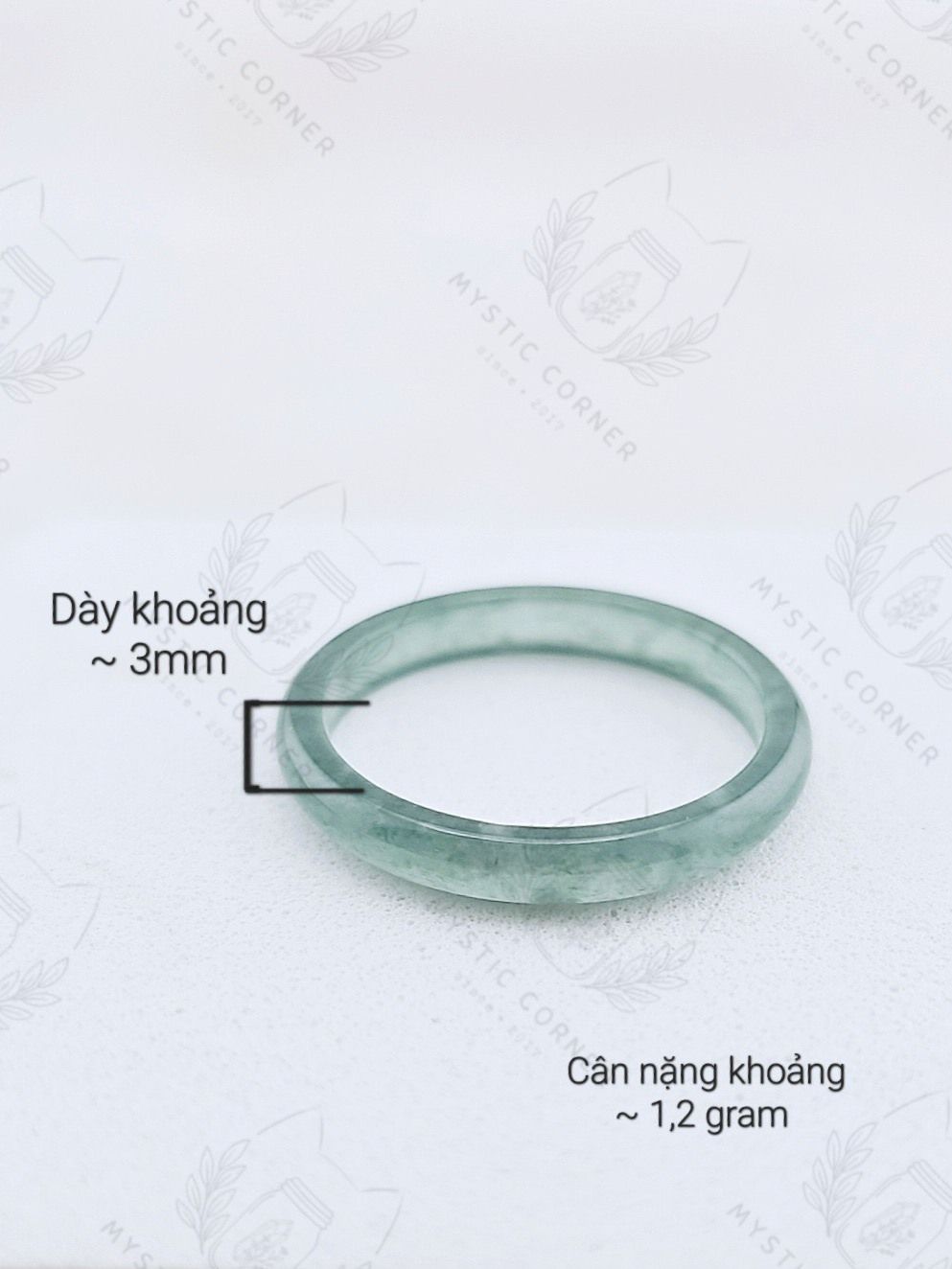 Nhẫn Lam Ngọc Guatemala chất khởi quang băng có bông tuyết chất lượng cao