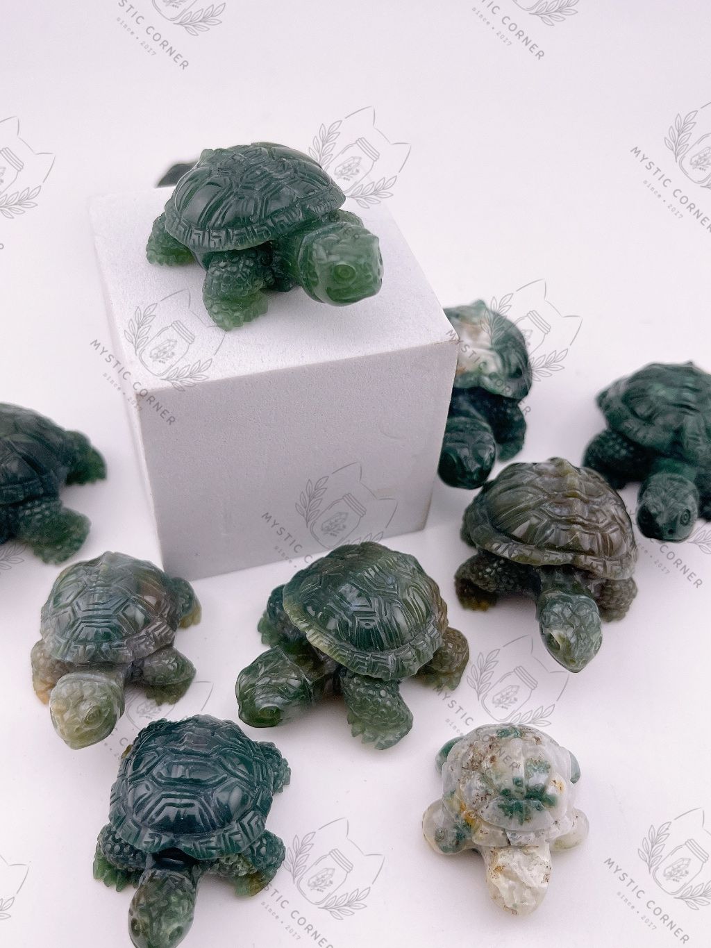 Tượng rùa phong thuỷ đá mã não, jasper tự nhiên mang ý nghĩa bảo vệ may mắn, tài lộc