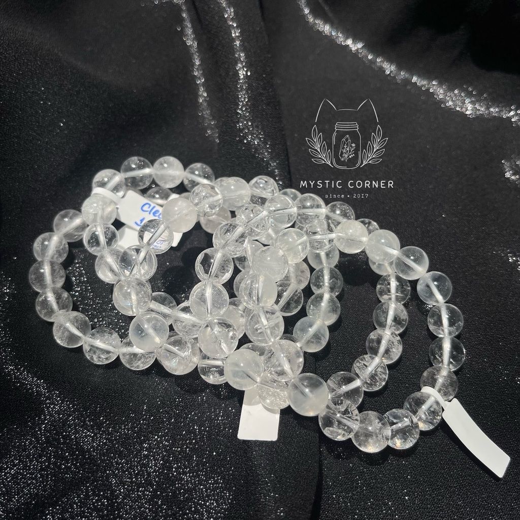 Vòng tay đá phong thuỷ Thạch Anh Trắng (Clear Quartz)