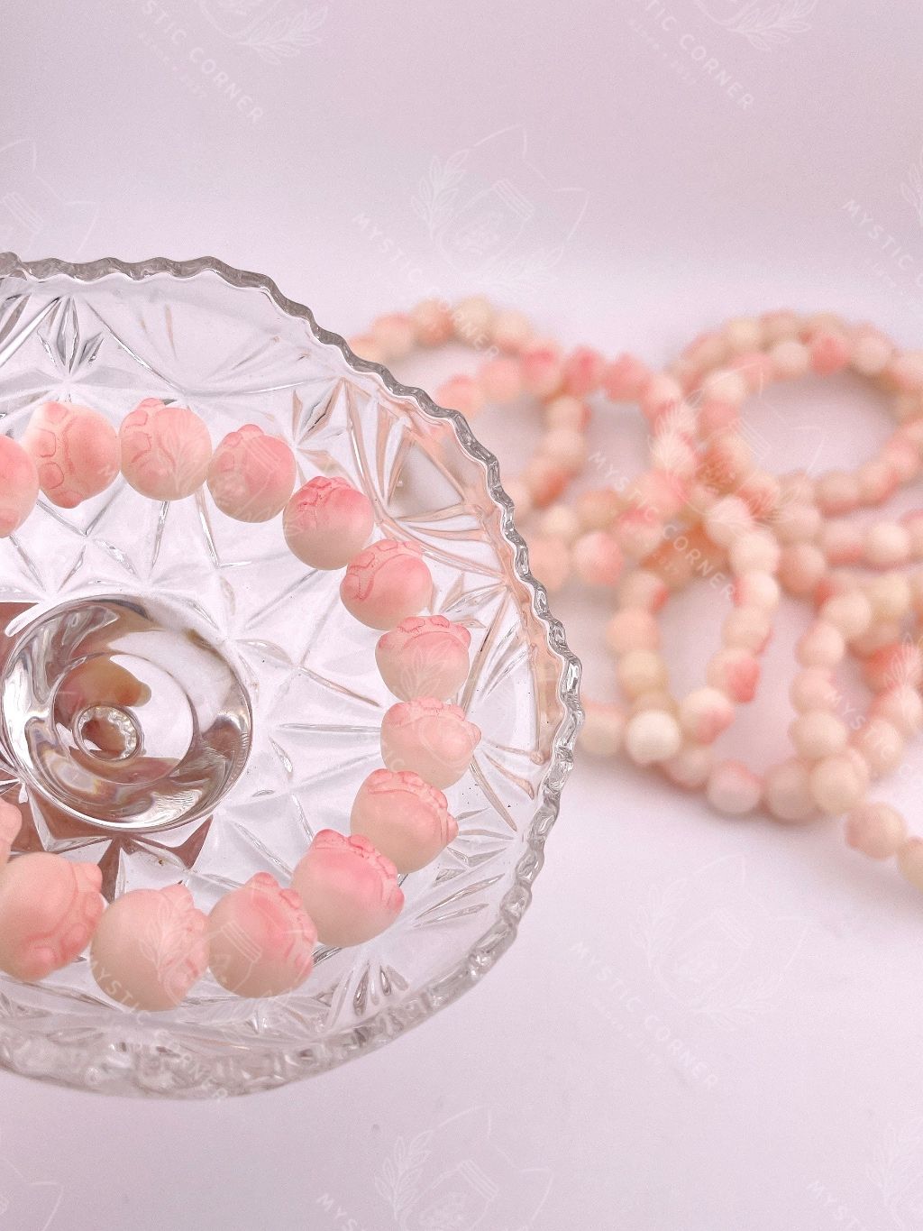 Vòng tay phong thuỷ hạt bồ đề charm chân Mèo hồng dễ thương