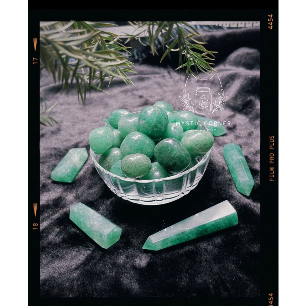 Tumbled đá thạch anh dâu xanh (Green Strawberry), đá thanh tẩy bài Tarot, đá phong thuỷ