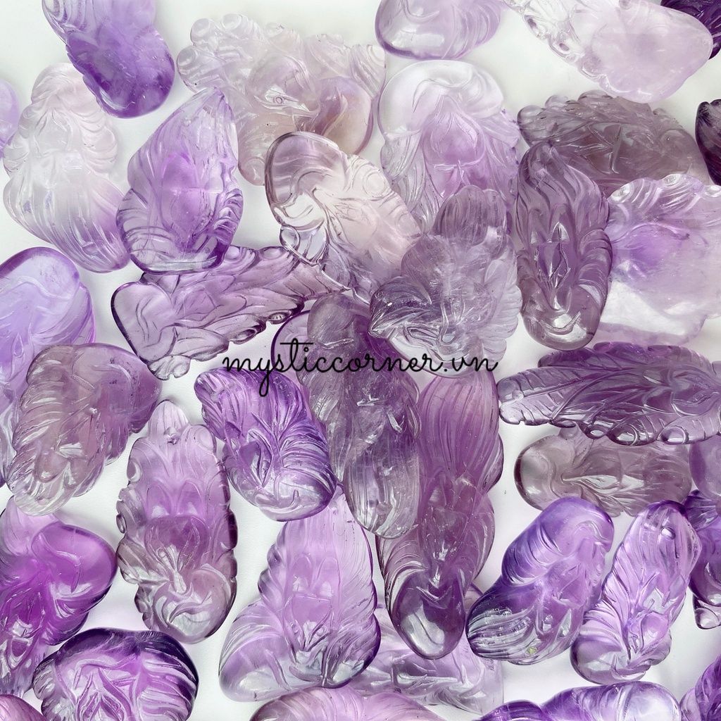 Mặt dây cửu Vĩ Hồ thạch anh tím (hồ ly) tự nhiên