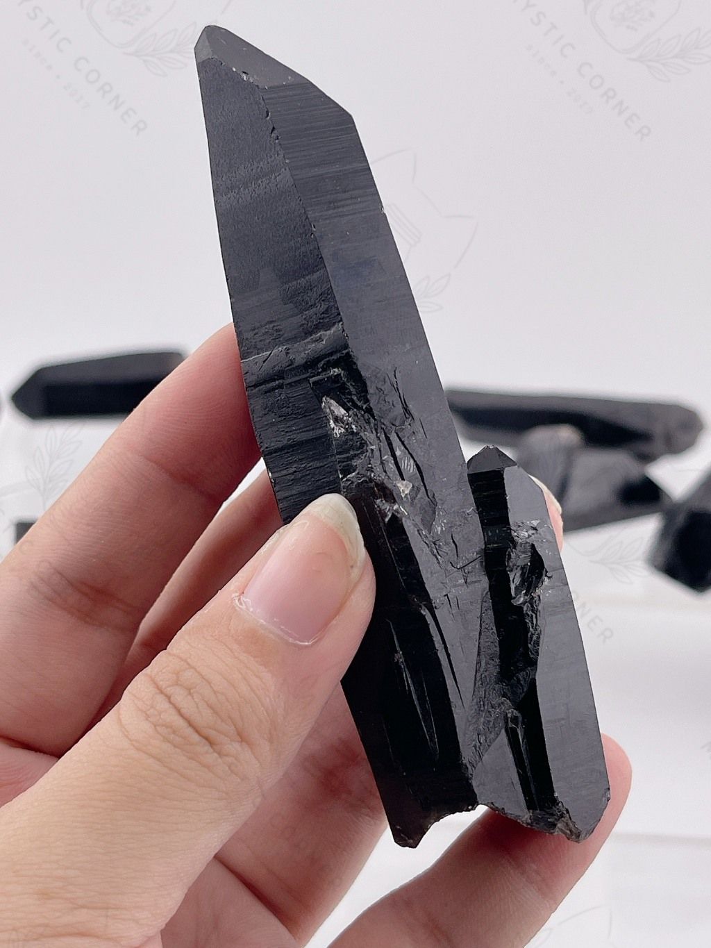 Thạch anh đen Morion Quartz tự nhiên, đá phong thuỷ bảo vệ, đá thanh tẩy Tarot, thiền định, reiki