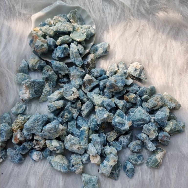 Đá thô Aquamarine (Ngọc Xanh Biển) tự nhiên, đá thanh tẩy dùng trong Tarot, Reiki
