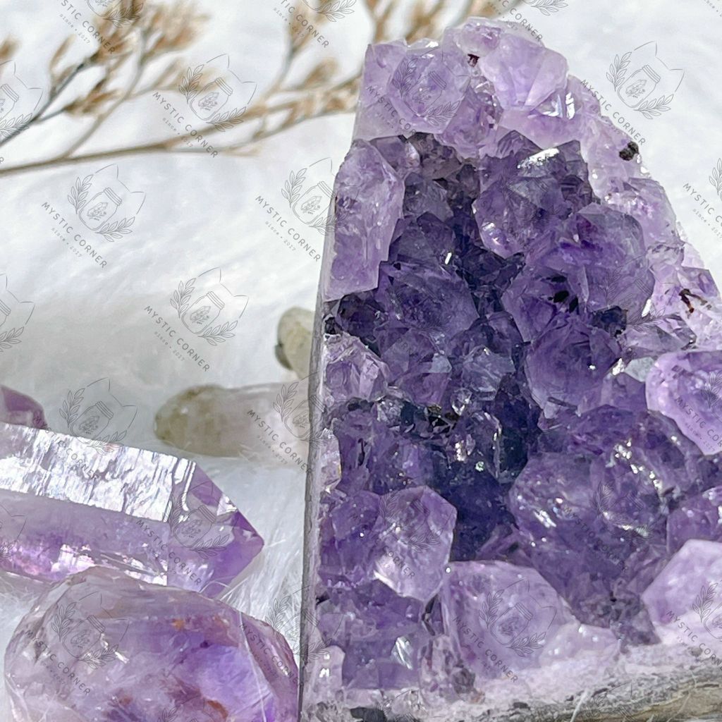 Hốc thạch anh tím mini (Amethyst cluster/geode)