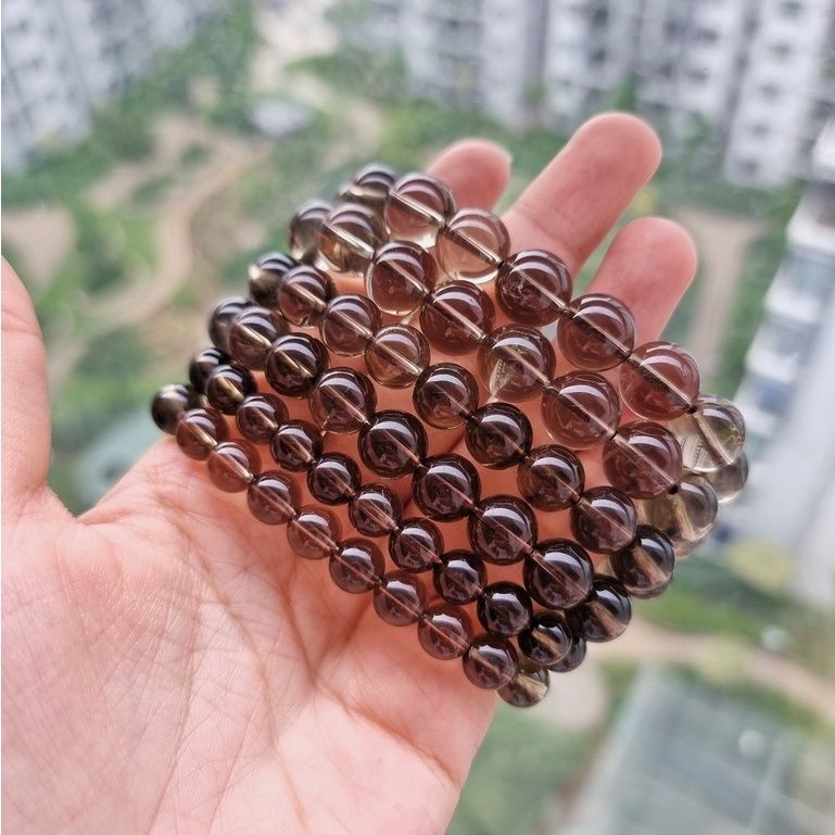 Vòng tay đá thạch anh Khói (Smoky Quartz Bracelet) hỗ trợ bảo vệ