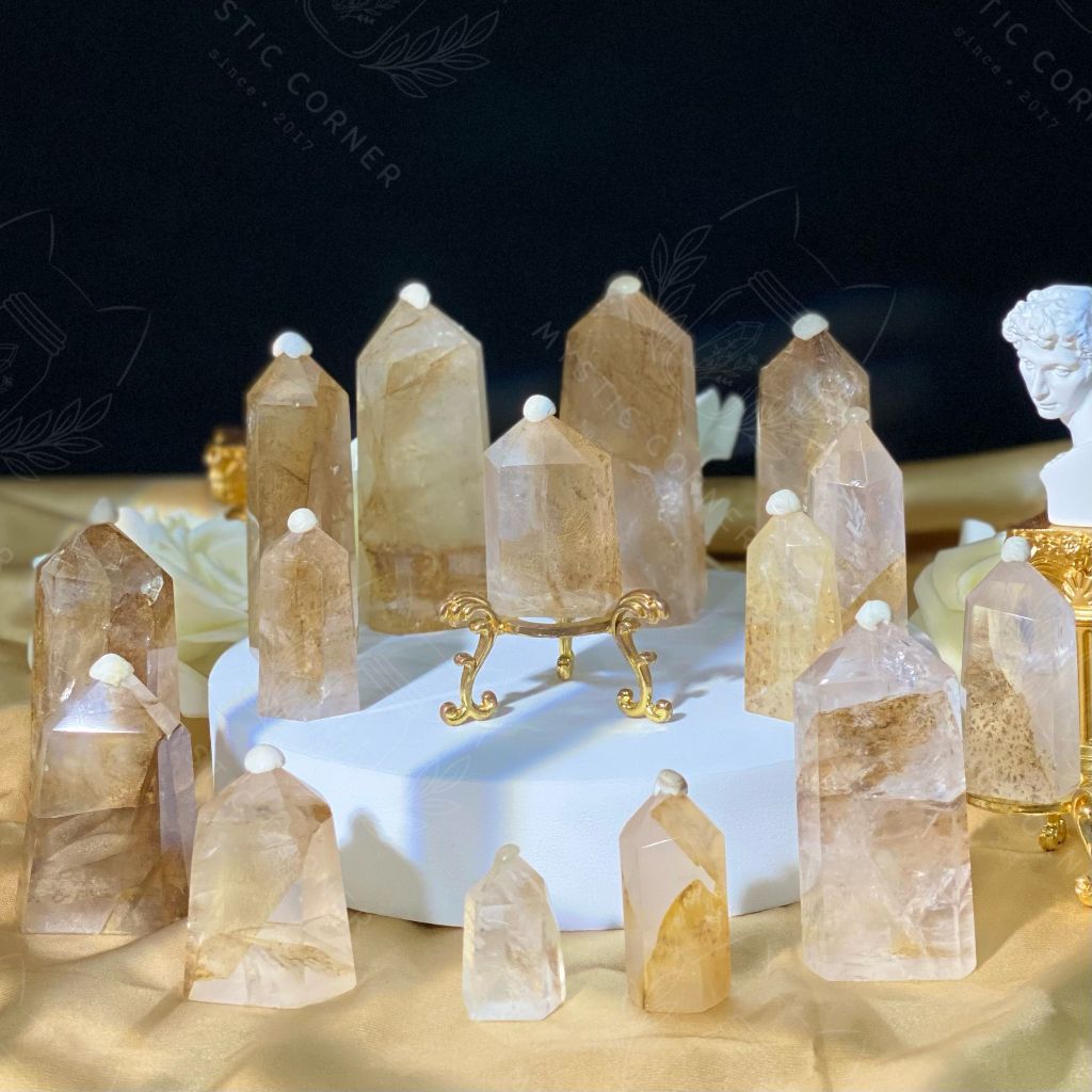 Trụ đá thạch anh Golden Healer Dendritic Quartz