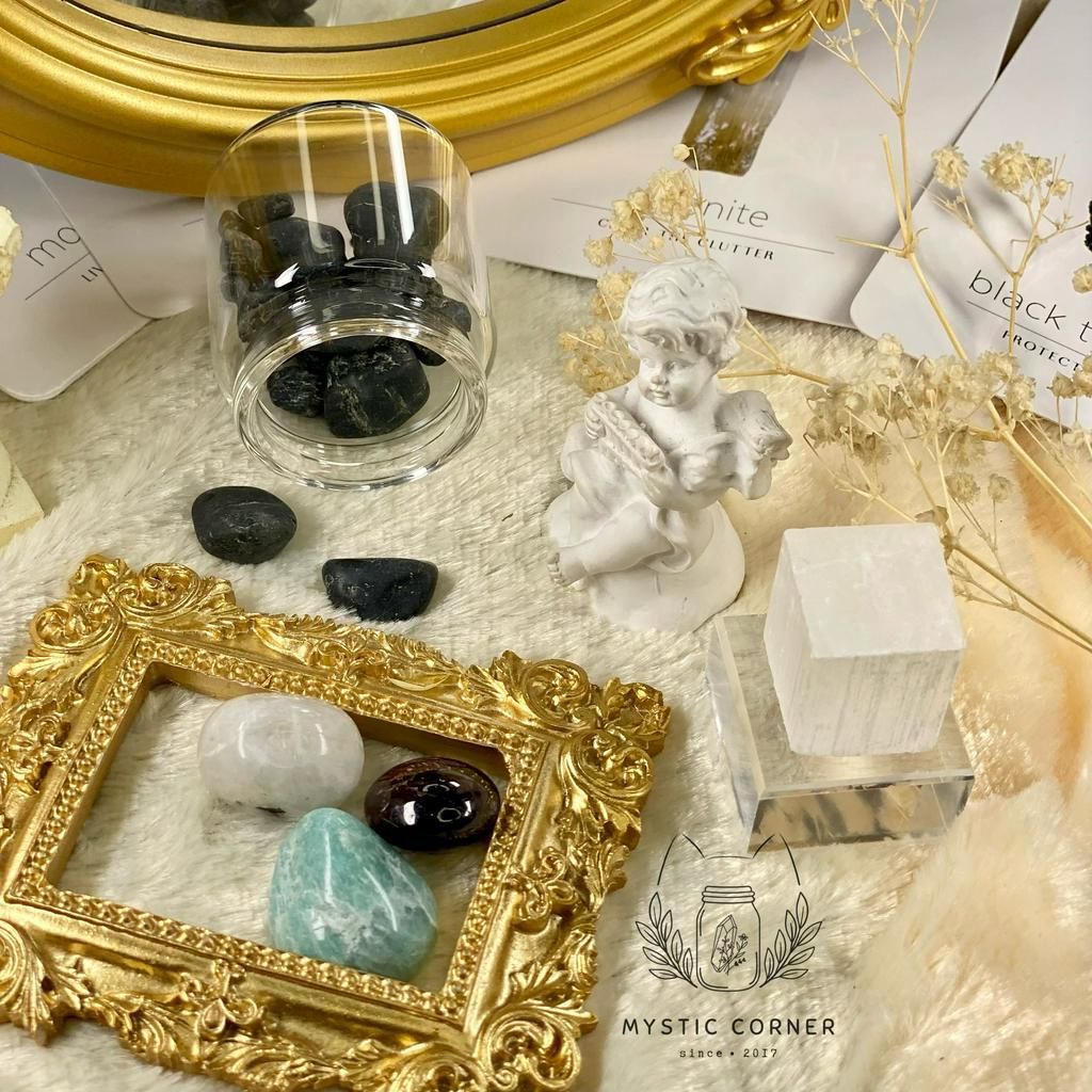 Set đá may mắn cho Cự Giải, đá thạch anh, đá thanh tẩy bài Tarot, đá phong thuỷ