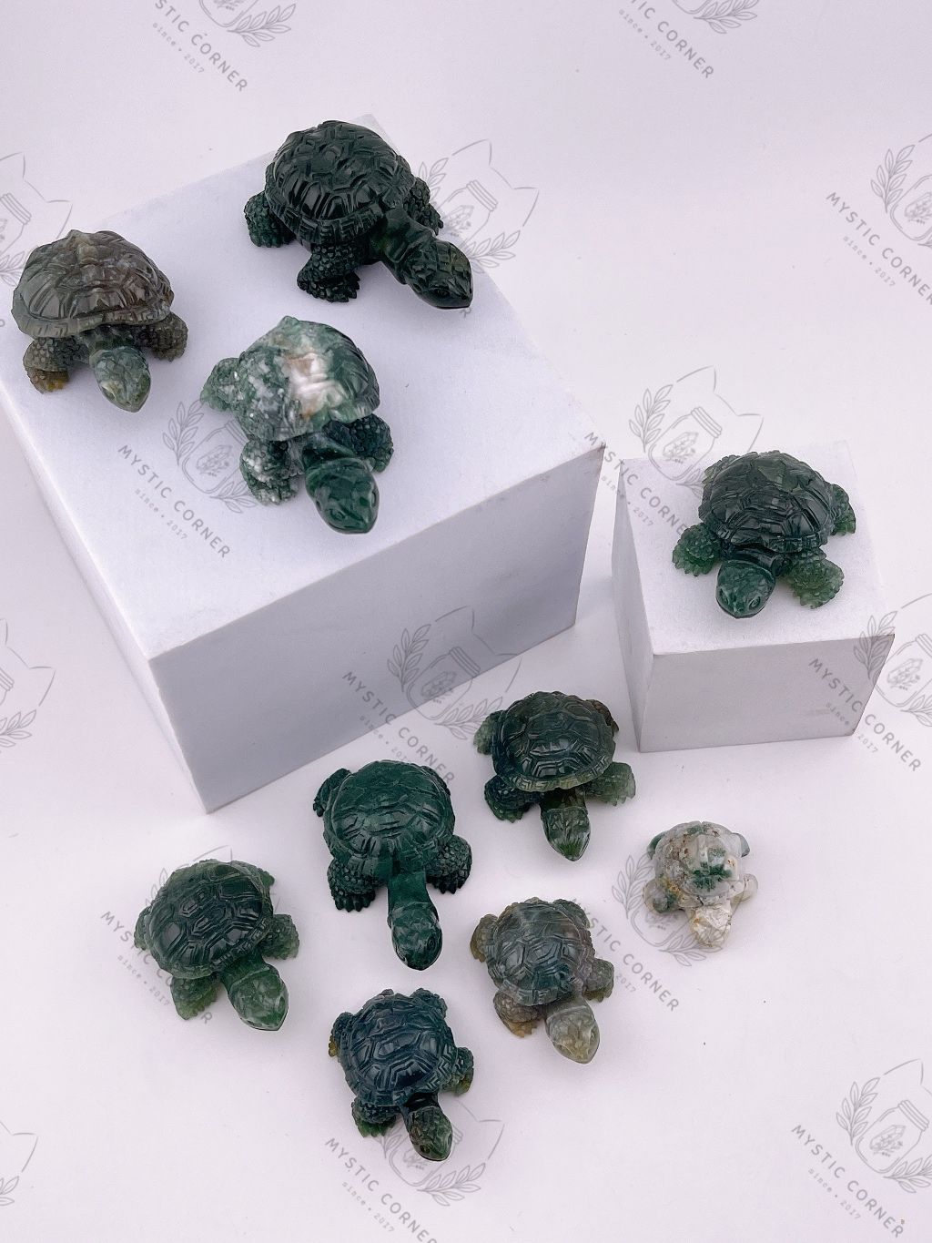 Tượng rùa phong thuỷ đá mã não, jasper tự nhiên mang ý nghĩa bảo vệ may mắn, tài lộc