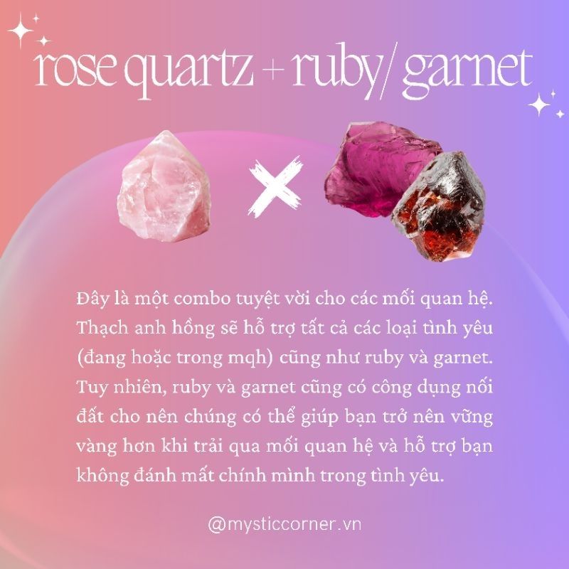 Set Combo đá kết hợp theo công dụng, đá thạch anh, đá thanh tẩy bài Tarot, đá phong thủy