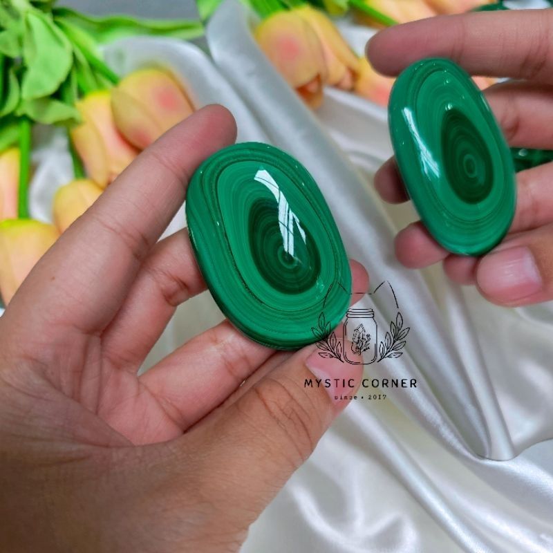 Malachite Palm (đá khổng tước) đá hỗ trợ may mắn, công việc, mở rộng trái tim đá năng lượng, đá phong thủy