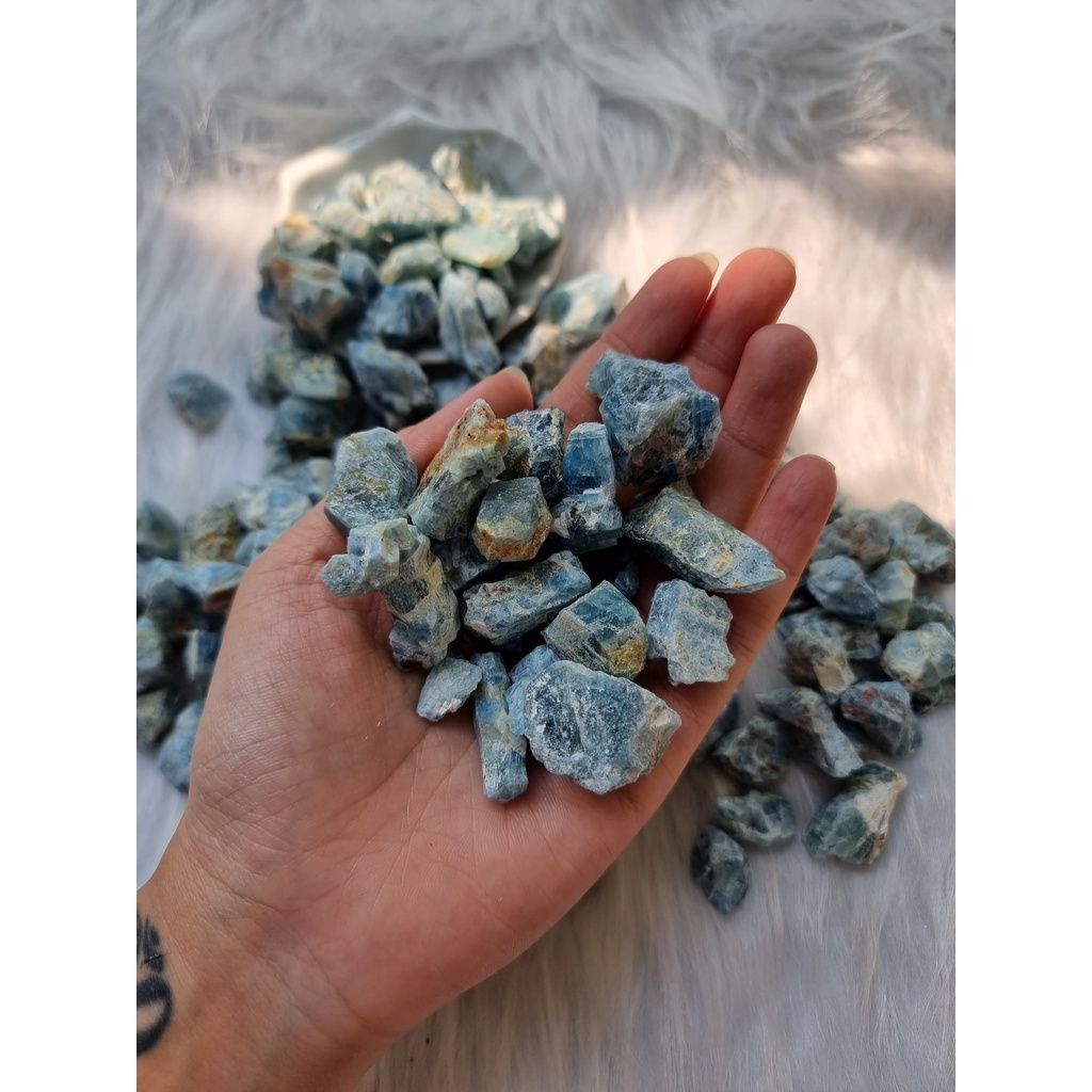 Đá thô Aquamarine (Ngọc Xanh Biển) tự nhiên, đá thanh tẩy dùng trong Tarot, Reiki