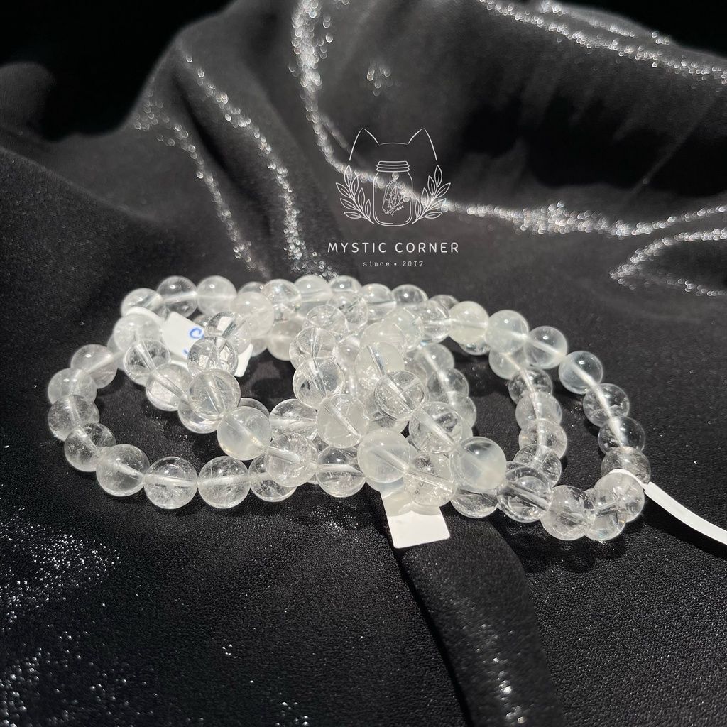 Vòng tay đá phong thuỷ Thạch Anh Trắng (Clear Quartz)