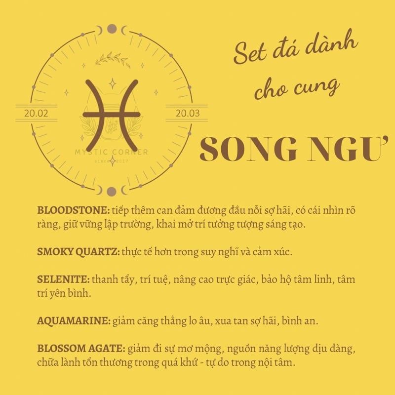 Set đá may mắn cho Song Ngư, đá thạch anh, đá thanh tẩy bài Tarot, đá phong thuỷ