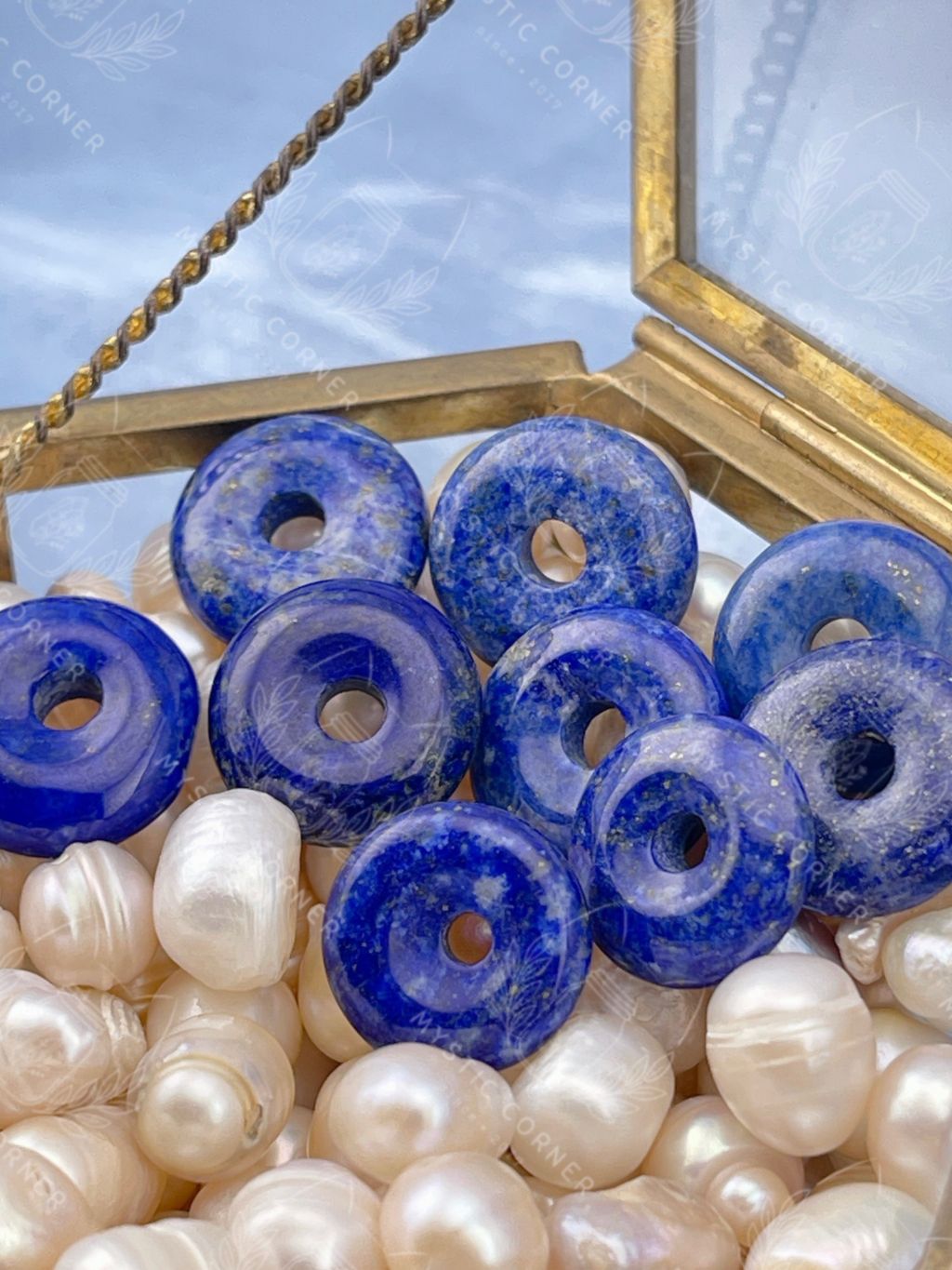 Đồng điếu đá Lapis Lazuli (ngọc lưu ly, đá thiên thanh), đá phong thủy bảo vệ khỏi năng lượng tiêu cực