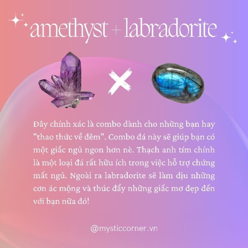Set Combo đá kết hợp theo công dụng, đá thạch anh, đá thanh tẩy bài Tarot, đá phong thủy