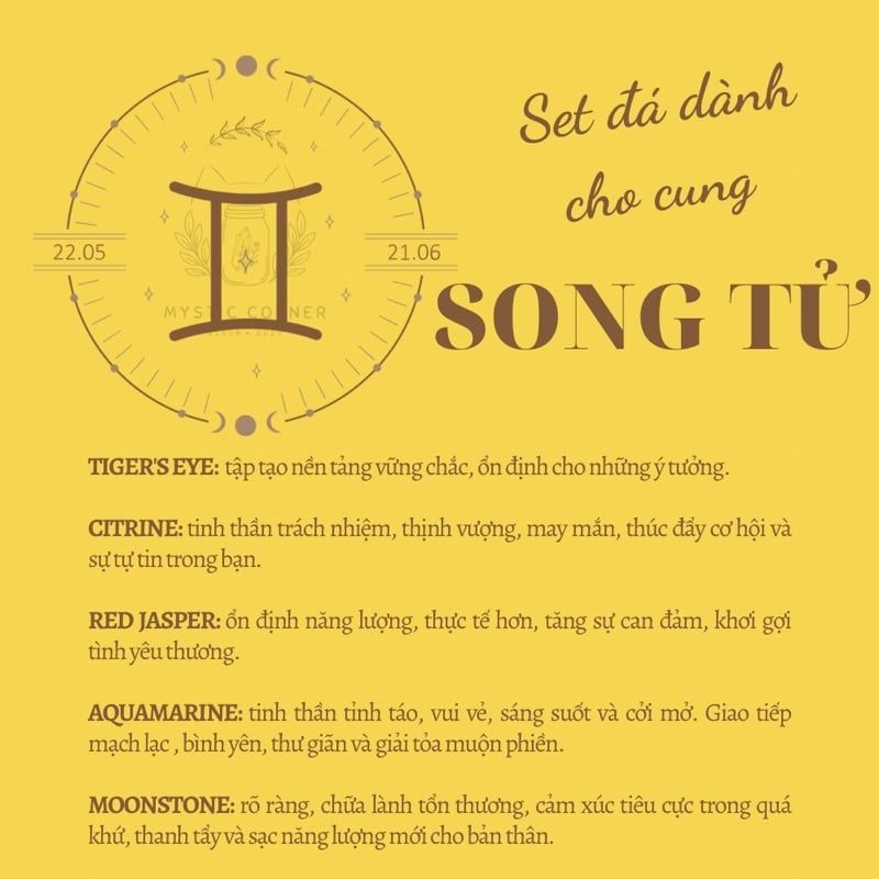 Set đá may mắn cho Song Tử, đá thạch anh, đá thanh tẩy bài Tarot, đá phong thuỷ