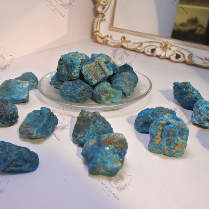 Đá thô Apatite hỗ trợ luân xa 5, đá hỗ trợ năng lượng, đá phong thuỷ, đá reiki, đá thanh tẩy