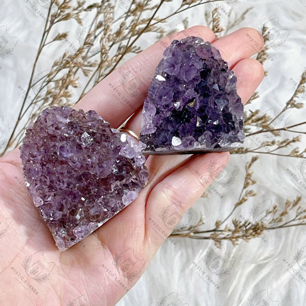 Hốc thạch anh tím mini (Amethyst cluster/geode)