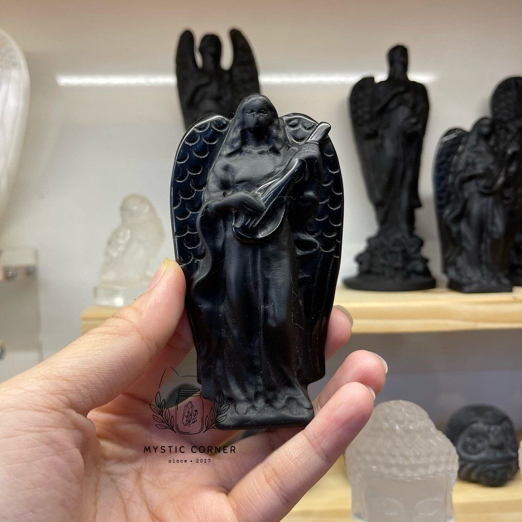 Tượng đá thạch anh thiên thần Angel, đá phong thủy, đá thanh tẩy không gian, Reiki, thiền định
