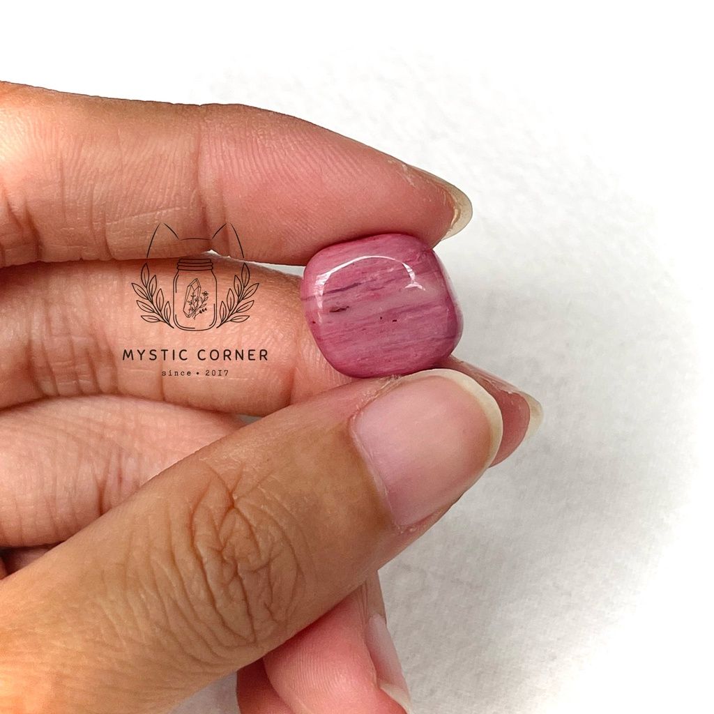 Vụn đá Rhodonite loại đẹp (Tường Vi Thạch), đá thanh tẩy Tarot, Reiki, đá thach anh phong thủy