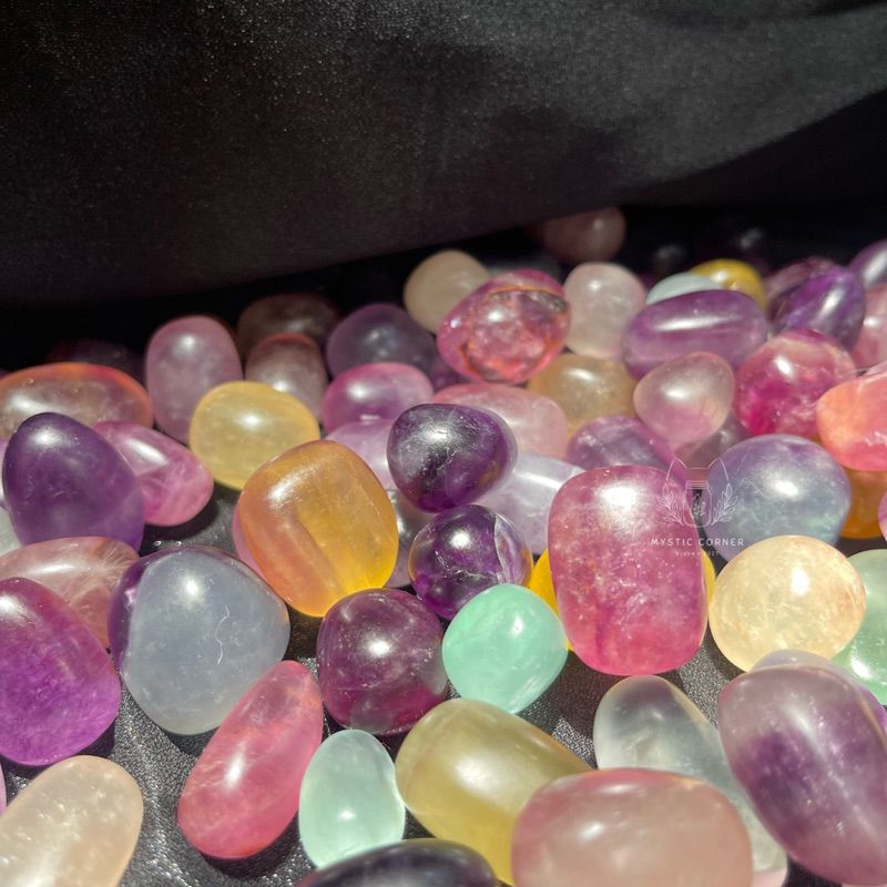 Tumbled viên đá Fluorite tự nhiên, đá thanh tẩy, đá thạch anh, đá phong thuỷ