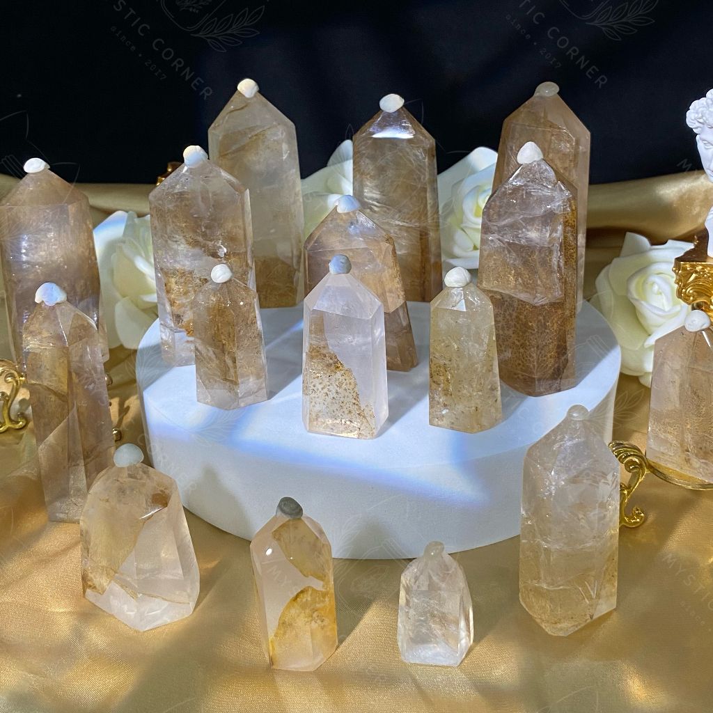 Trụ đá thạch anh Golden Healer Dendritic Quartz
